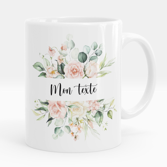 Mug - Tasse personnalisée - Fleurs