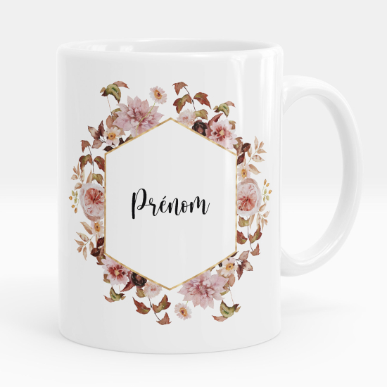 Mug - Tasse personnalisée - Fleurs