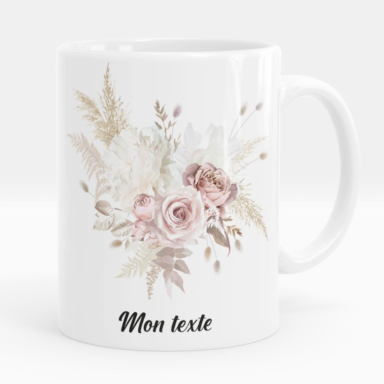 Mug - Tasse personnalisée - Fleurs