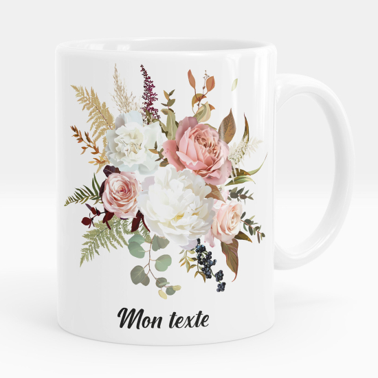 Mug - Tasse personnalisée - Fleurs