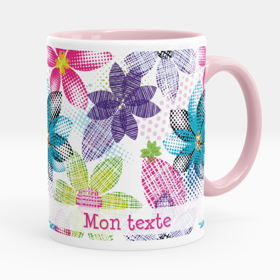 Mug - Tasse personnalisée - Fleurs multicolors