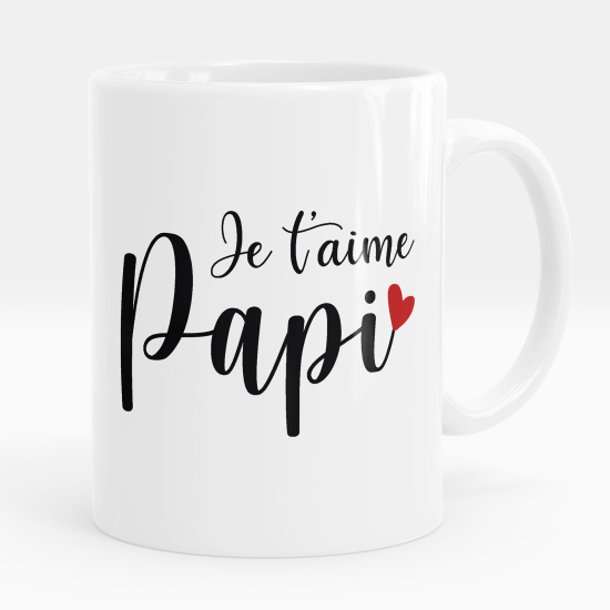 Mug - Tasse personnalisée - Je t'aime papi