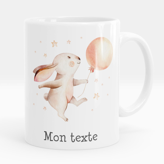 Mug - Tasse personnalisée - Lapin ballon