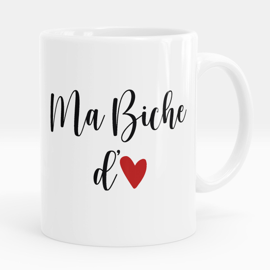 Mug - Tasse personnalisée - Ma biche d'amour