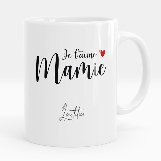 Mug - Tasse personnalisée - Mamie je t'aime