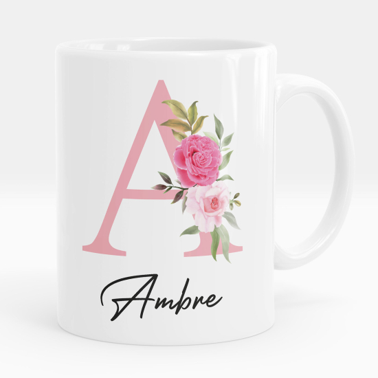 Mug - Tasse personnalisée Monogramme - Lettre A