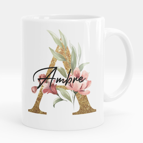 Mug - Tasse personnalisée Monogramme - Lettre A