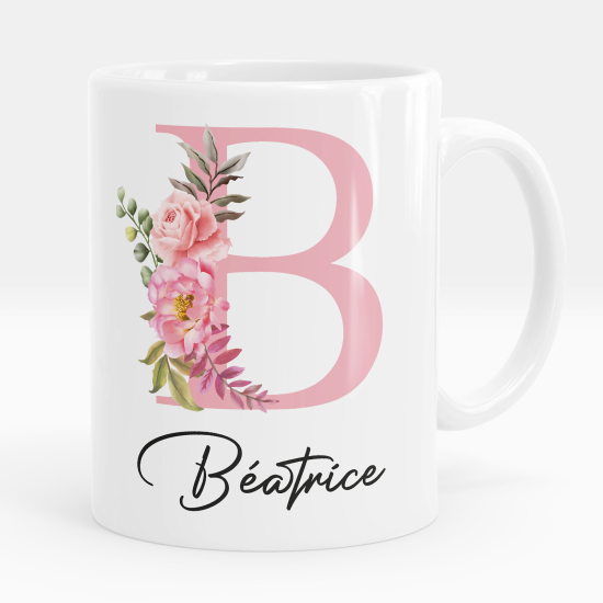 Mug - Tasse personnalisée Monogramme - Lettre B