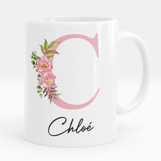 Mug - Tasse personnalisée Monogramme - Lettre C