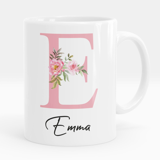 Mug - Tasse personnalisée Monogramme - Lettre E