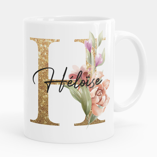 Mug - Tasse personnalisée Monogramme - Lettre H