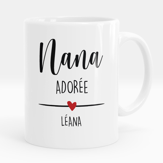 Mug - Tasse personnalisée - Nana adorée