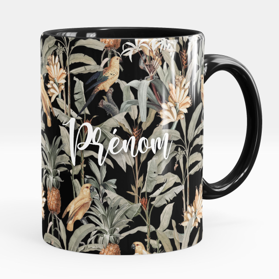 Mug - Tasse personnalisée - Oiseaux fleurs