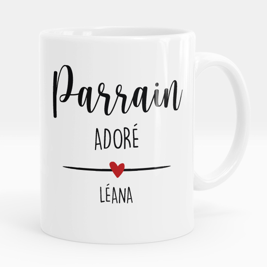 Mug - Tasse personnalisée - Parrain adoré