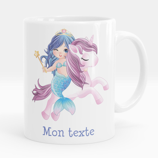 Mug - Tasse personnalisée - Sirène licorne