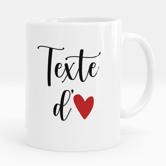 Mug - Tasse personnalisée - Texte d'amour