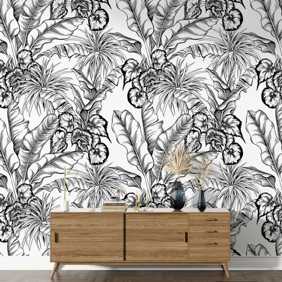 Papier peint motif XL - Motif botanique