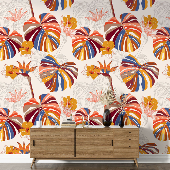 Papier peint motif XL - Motif botanique