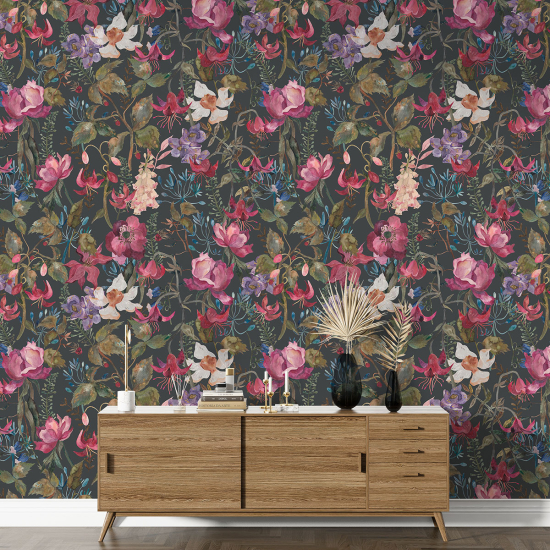 Papier peint motif XL - Motif floral