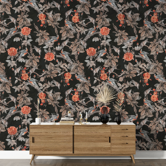 Papier peint motif XL - Motif floral