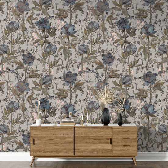 Papier peint motif XL - Motif floral