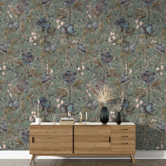 Papier peint motif XL - Motif floral