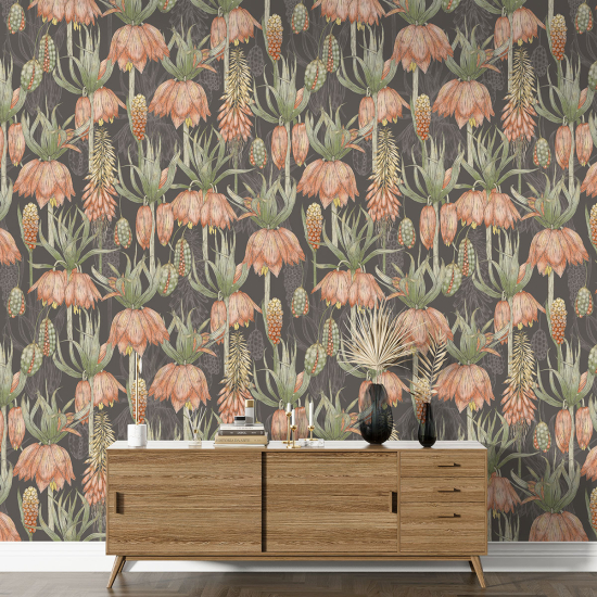 Papier peint motif XL - Motif floral