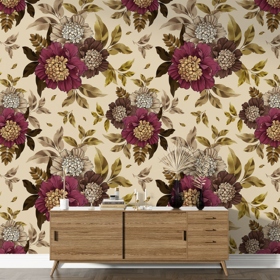 Papier peint motif XL - Motif floral