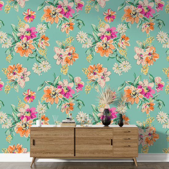 Papier peint motif XL - Motif floral