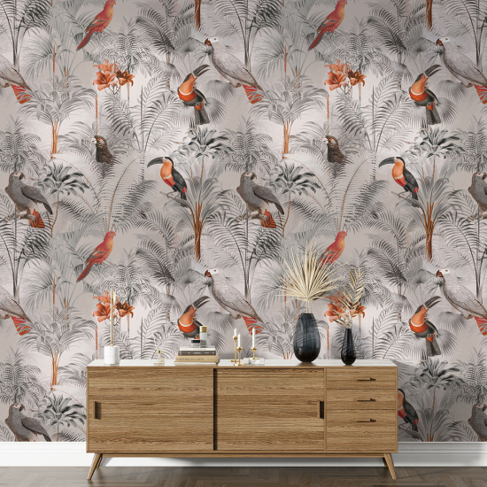 Papier peint motif XL - Oiseaux