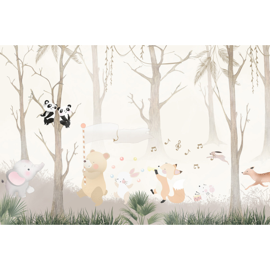 Papier peint panoramique Enfants - Animaux