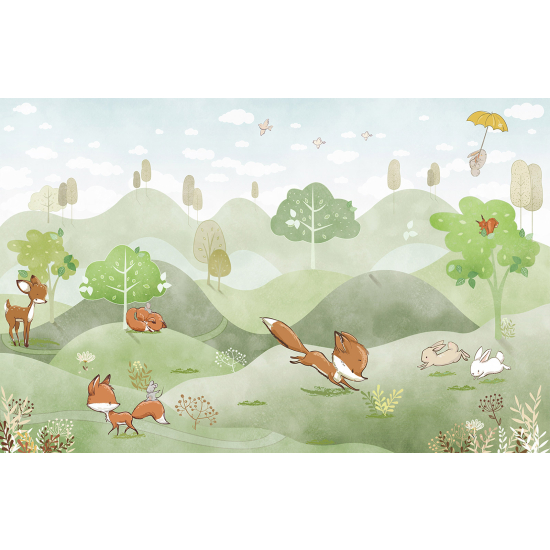 Papier peint panoramique Enfants - Animaux