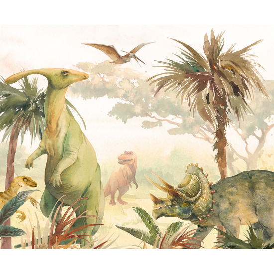 Papier peint panoramique Enfants - Dinosaures