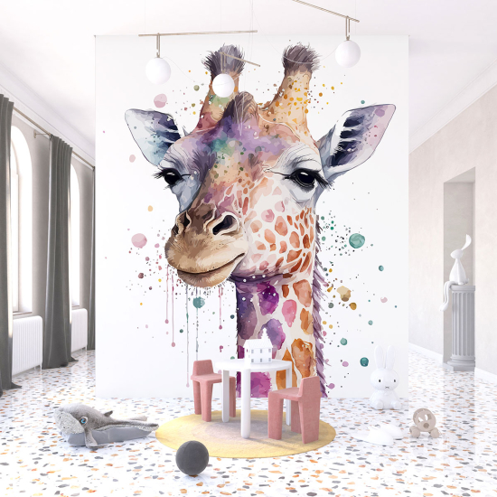 Papier peint panoramique Enfants - Girafe