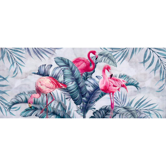 Papier peint panoramique - Flamants Roses