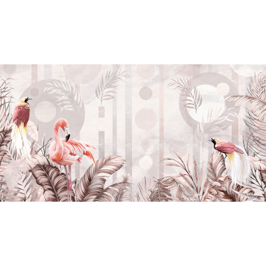 Papier peint panoramique - Flamants Roses