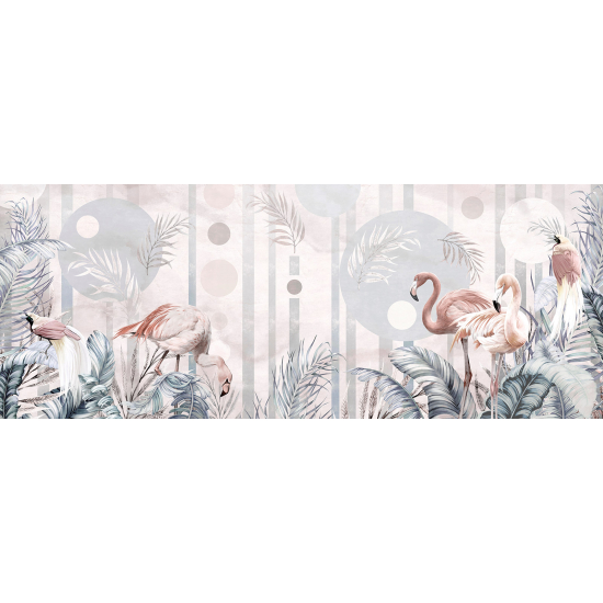 Papier peint panoramique - Flamants Roses