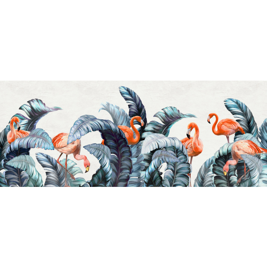 Papier peint panoramique - Flamants Roses