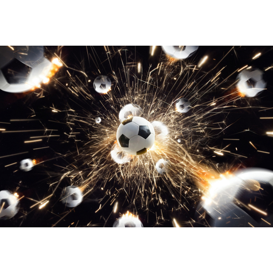 Papier peint panoramique Foot / Football - Ballons de foot