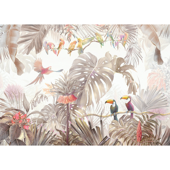 Papier peint panoramique - Forêt tropicale Oiseaux