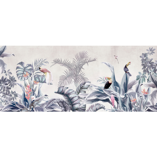 Papier peint panoramique - Forêt Tropicale Oiseaux