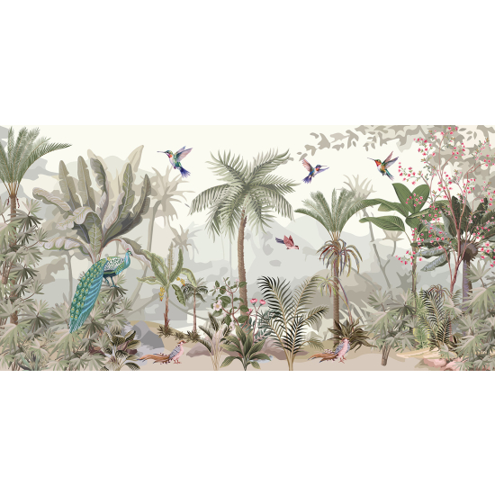 Papier peint panoramique - Jungle Oiseaux