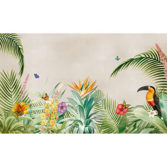 Papier peint panoramique - Plantes Tropicales Toucan