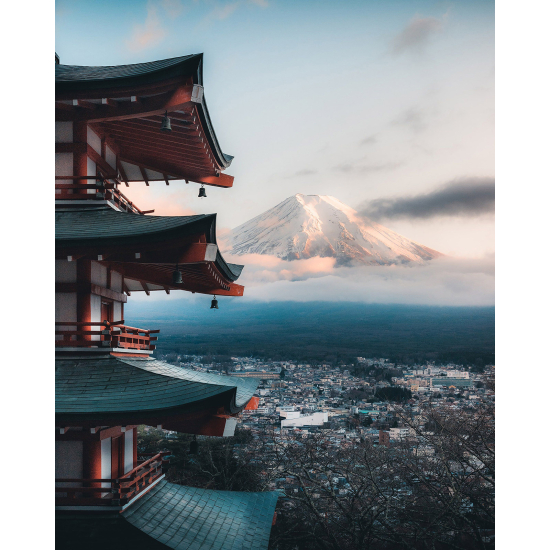 Papier peint panoramique - Temple Japonais Fuji