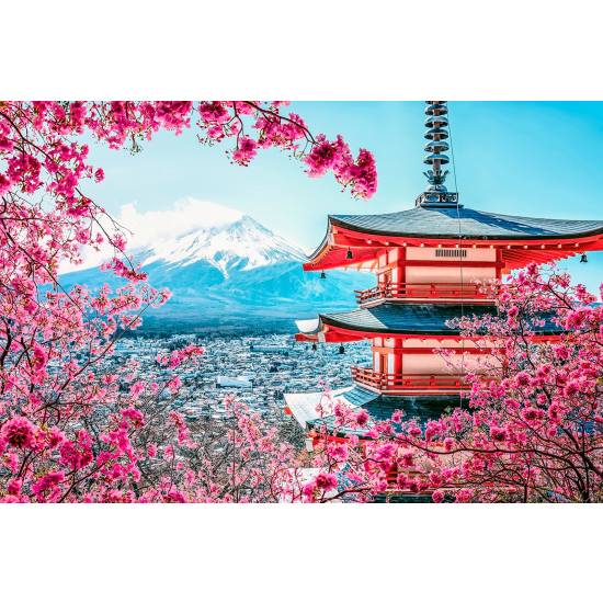 Papier peint panoramique - Temple Japonais Fuji