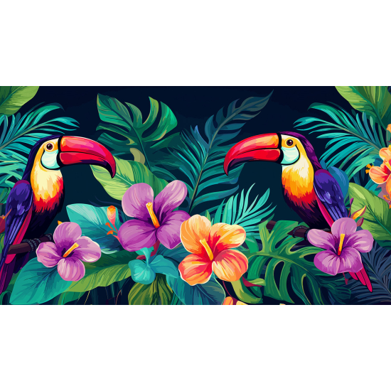 Papier peint panoramique - Toucans