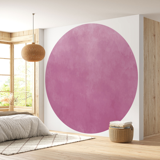 Papier peint rond / cercle - Couleur Tendance - 652