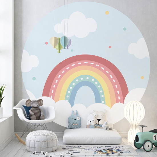 Papier peint rond / cercle Enfants - Arc-en-Ciel - 1242