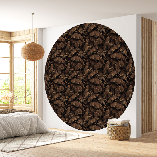 Papier peint rond / cercle - Motif botanique - 590