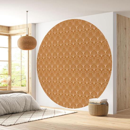 Papier peint rond / cercle - Motif oriental - 308